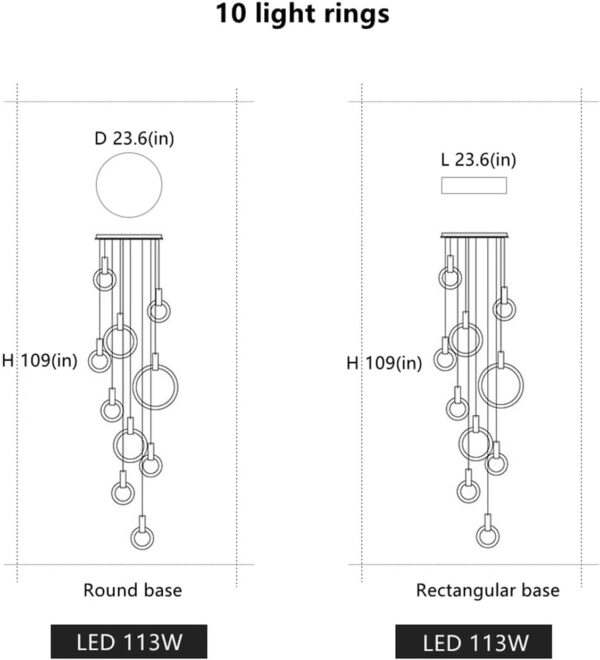 Candelabros LED regulables modernos - Image 3
