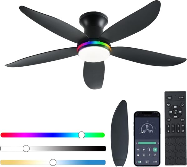 Ventilador de techo con luz de 48 pulgadas