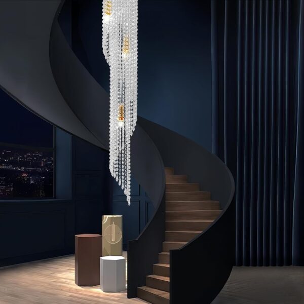 Candelabro de cristal en espiral - Image 2