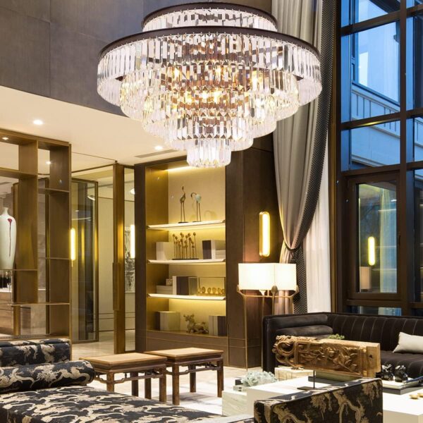 Candelabro de cristal negro