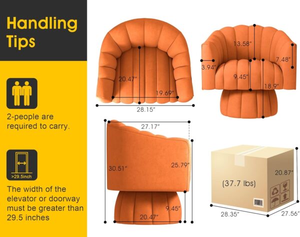 Sillon decorativa giratoria de 360 grados - Image 3