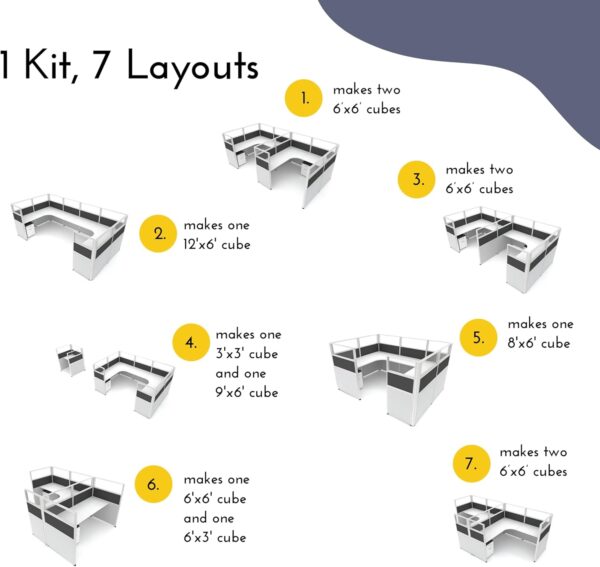Kit de muebles de cubículo - Image 3