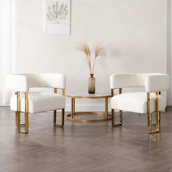 Juego de 2 sillas decorativas modernas