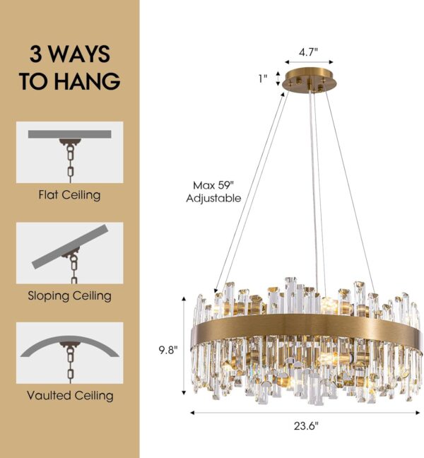 Moderno candelabro de cristal - Image 3