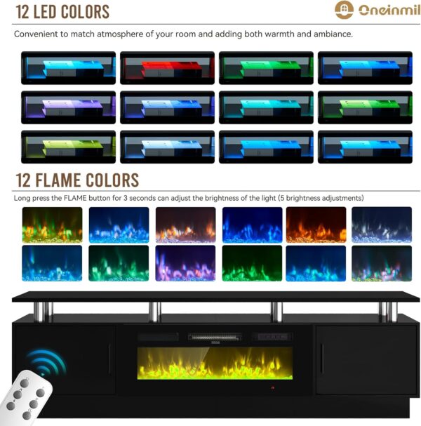 Soporte de TV moderno con chimenea - Image 4