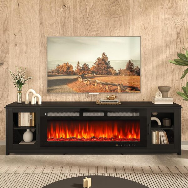 Soporte de TV con chimenea