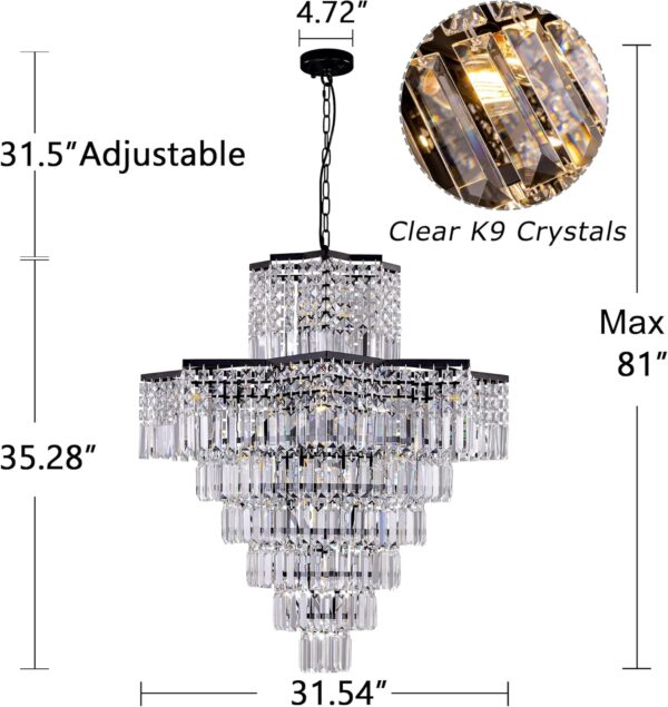 Candelabro de cristal negro - Image 3