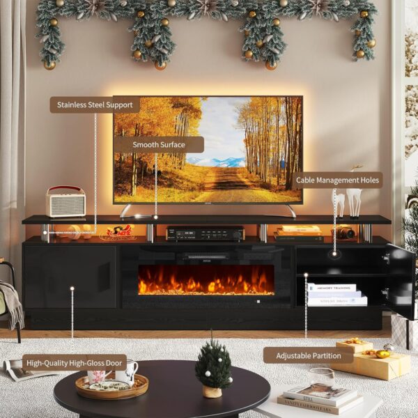 Soporte de TV moderno con chimenea - Image 2