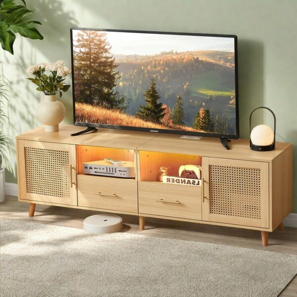 Soporte de TV de ratán