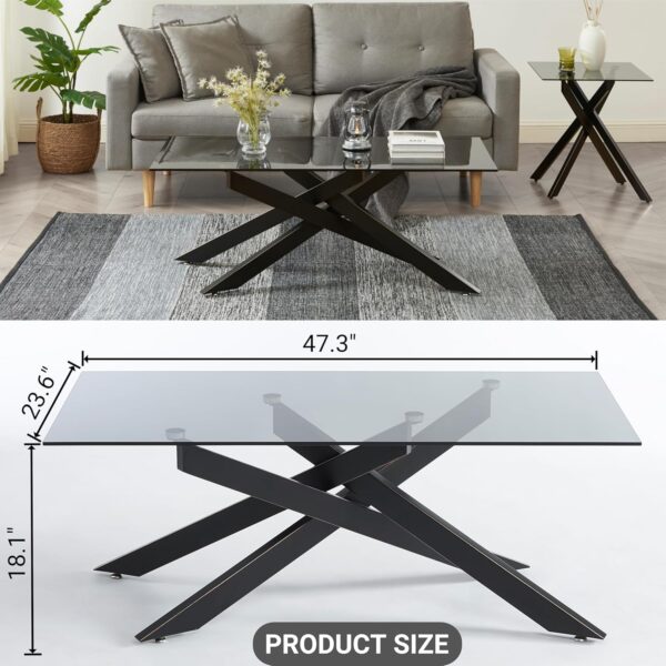 Mesa auxiliar rectangular moderna - Image 3