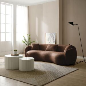Sofá modular curvo Boucle