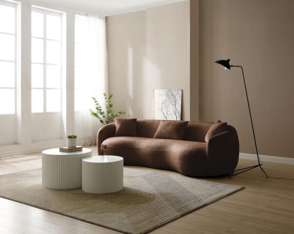 Sofá modular curvo Boucle