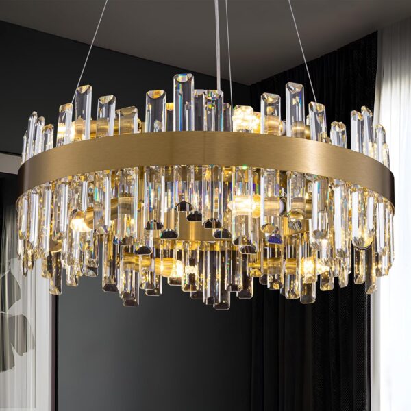 Moderno candelabro de cristal