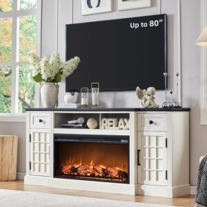 Soporte de TV con chimenea