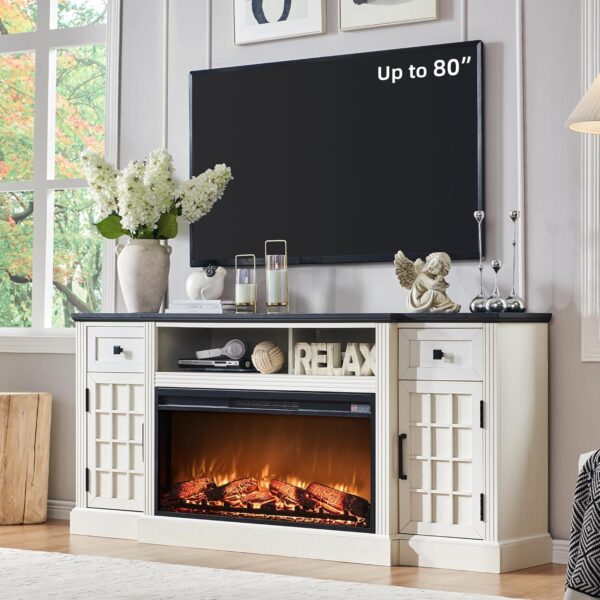 Soporte de TV con chimenea