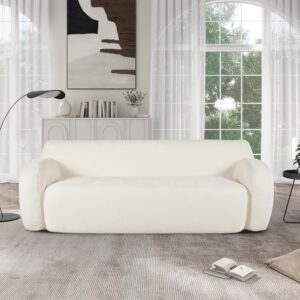 Sofá tapizado curvado minimalista