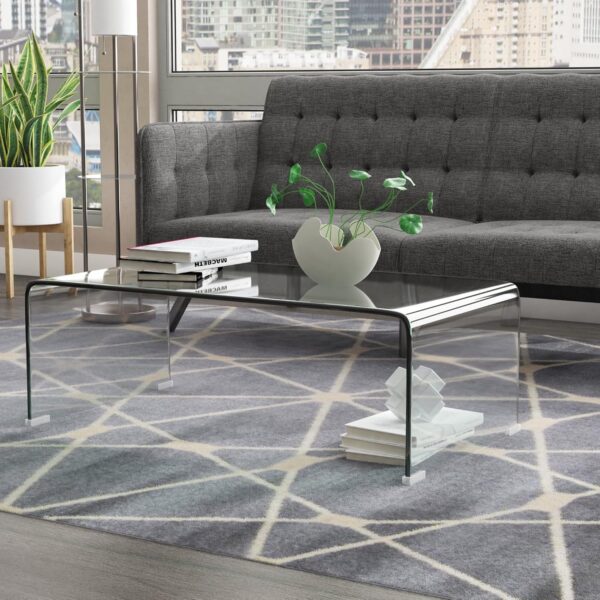 Mesa de centro de vidrio templado