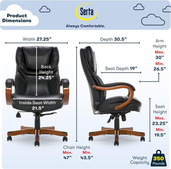 Silla ejecutiva de piel regenerada - Image 3