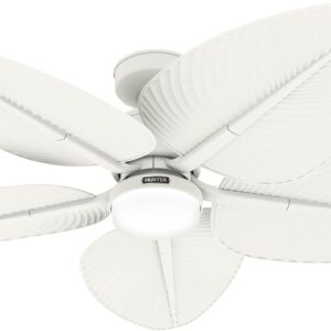 Hunter Ventilador de Techo 52" con Luz Interior/Exterior Blanco