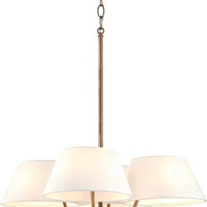 Candelabro Mid Century Tela Dorado 4 Luces 27.6''