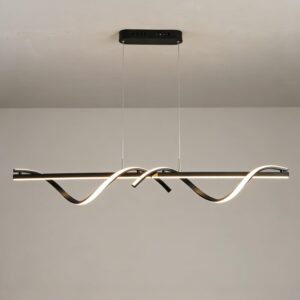 Lámpara Colgante Lineal Minimalista LED Negro 51.18''