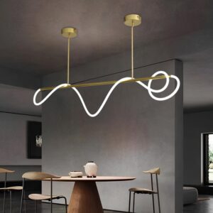 Lámpara Colgante Espiral Moderna LED 47.2''