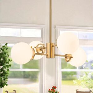 Candelabro Sputnik Mid Century Vidrio 4 Luces