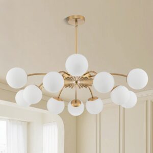 Candelabro Sputnik Moderno Vidrio 12 Luces 40''
