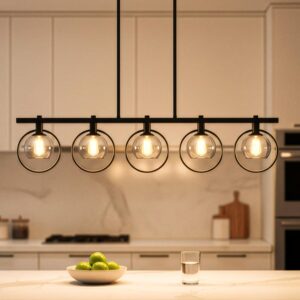 ropelux Lámpara Colgante Rústica Gris 5 Luces