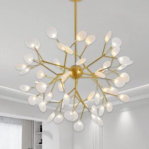Candelabro Sputnik Moderno Cristal Dorado