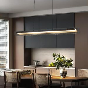 Lámpara Colgante Lineal Moderna LED Cristal 51.1''