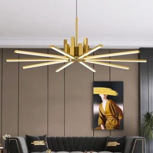 Candelabro Sputnik Moderno LED Dorado