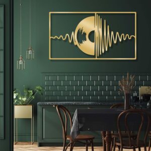 Arte de pared musical en metal abstracto musical
