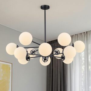 VONLUCE Candelabro Sputnik Moderno Vidrio 12 Luces