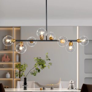 Candelabro Sputnik Lineal Mid Century Vidrio 50''
