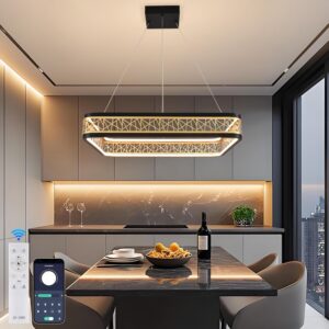Luz Colgante Moderna LED Negro/Dorado 23.6''