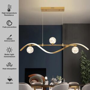 Lámpara Colgante Lineal Moderna LED 4 Luces