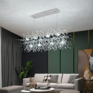 CM MZY Candelabro Sputnik Moderno Cristal 12 Luces