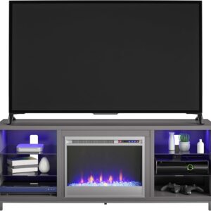 Ameriwood Home Lumina Soporte de TV con Chimenea LED