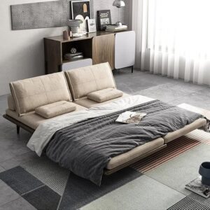 Sofá Cama Extraíble 79 Pulgadas Lino Caqui