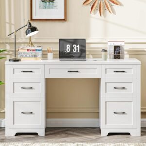 Vabches Escritorio Ejecutivo 61" Con Cajones Con Archivador