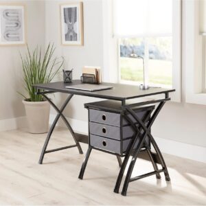 Realspace Escritorio para Computadora 48" Con Archivador, Negro