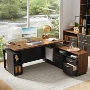 ModernMate Escritorio de Pie El√©ctrico 71" Con Archivador Con Carga USB