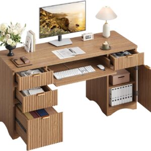 Bestier Escritorio Ejecutivo 63" Con Cajones Con Archivador Con Almacenamiento