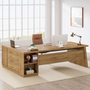 Tribesigns Escritorio en L 78" Con Cajones Con Archivador Con Almacenamiento