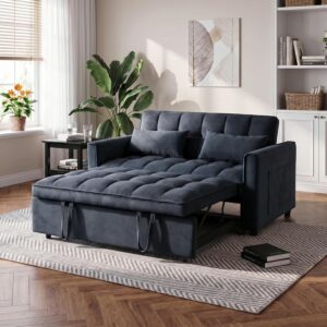 Sofá Cama 3 En 1 Extraíble Biplaza Respaldo Ajustable Espuma Viscoelástica