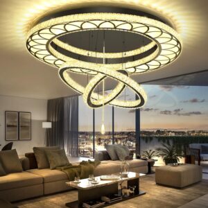 Flashing God Candelabro Moderno LED Cristal 48''