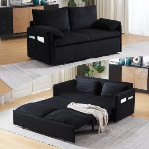 Sofá Cama Futón Extraíble 65 Pulgadas Biplaza Pana