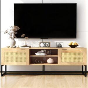 Soporte de TV Granja con Ratán Artificial para 65"