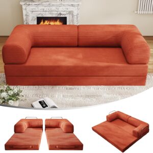 Sofá Cama Futón Extraíble Plegable 78 Pulgadas Biplaza Pana